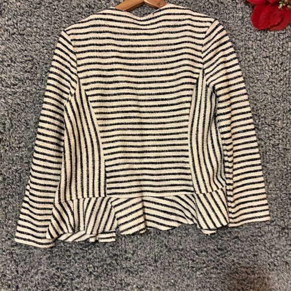 Dolan Left Coast Women's Striped Open Front Jacket Size M Casual - Picture 2 of 8